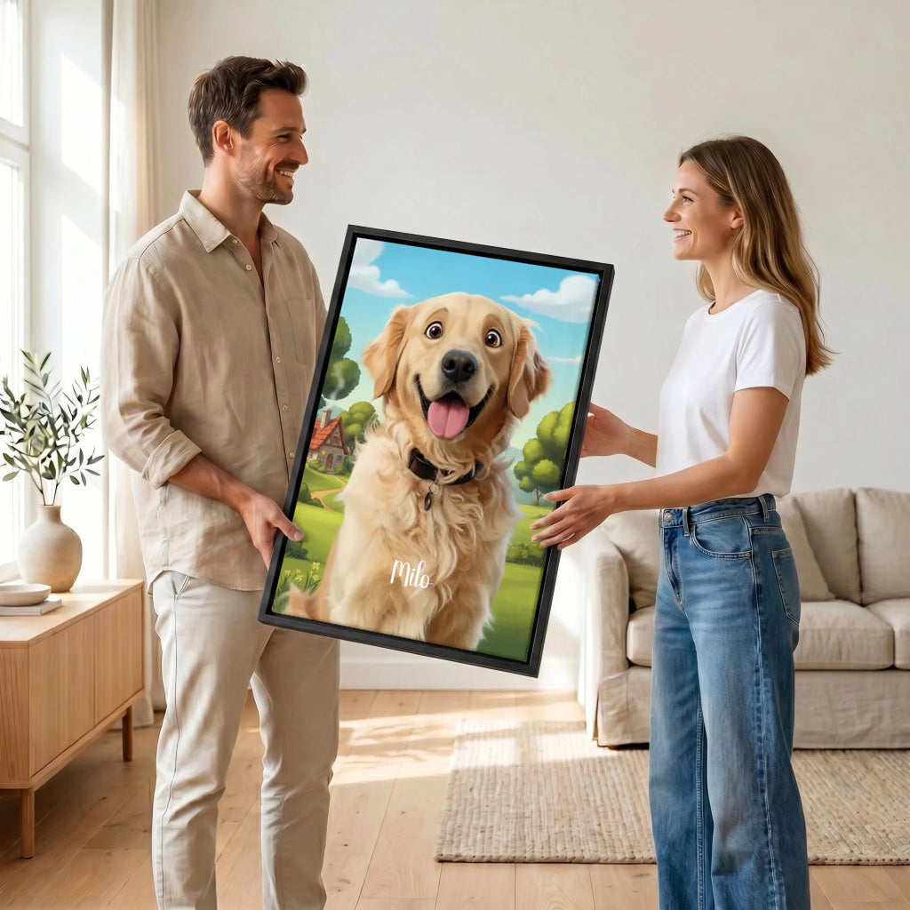 Paar mit Leinwand 23 canvas black