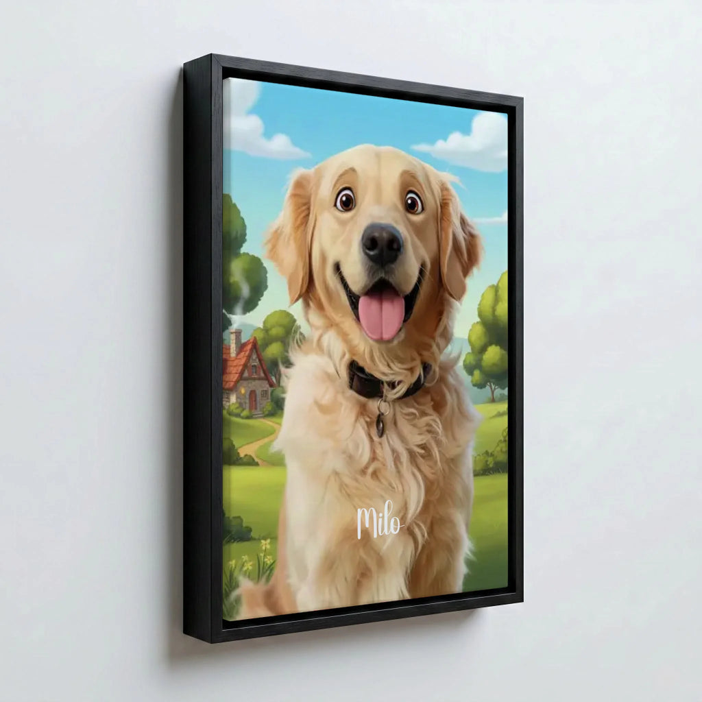 Perspektive Wand 23 black frame canvas