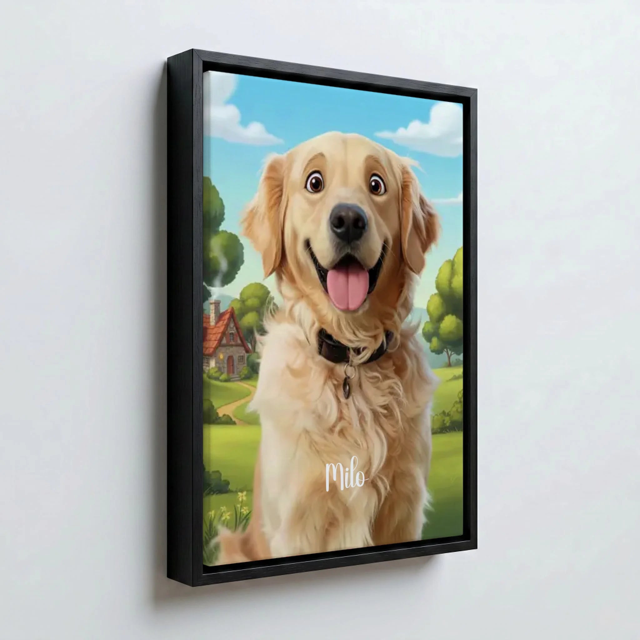 Perspektive Wand 23 black frame canvas