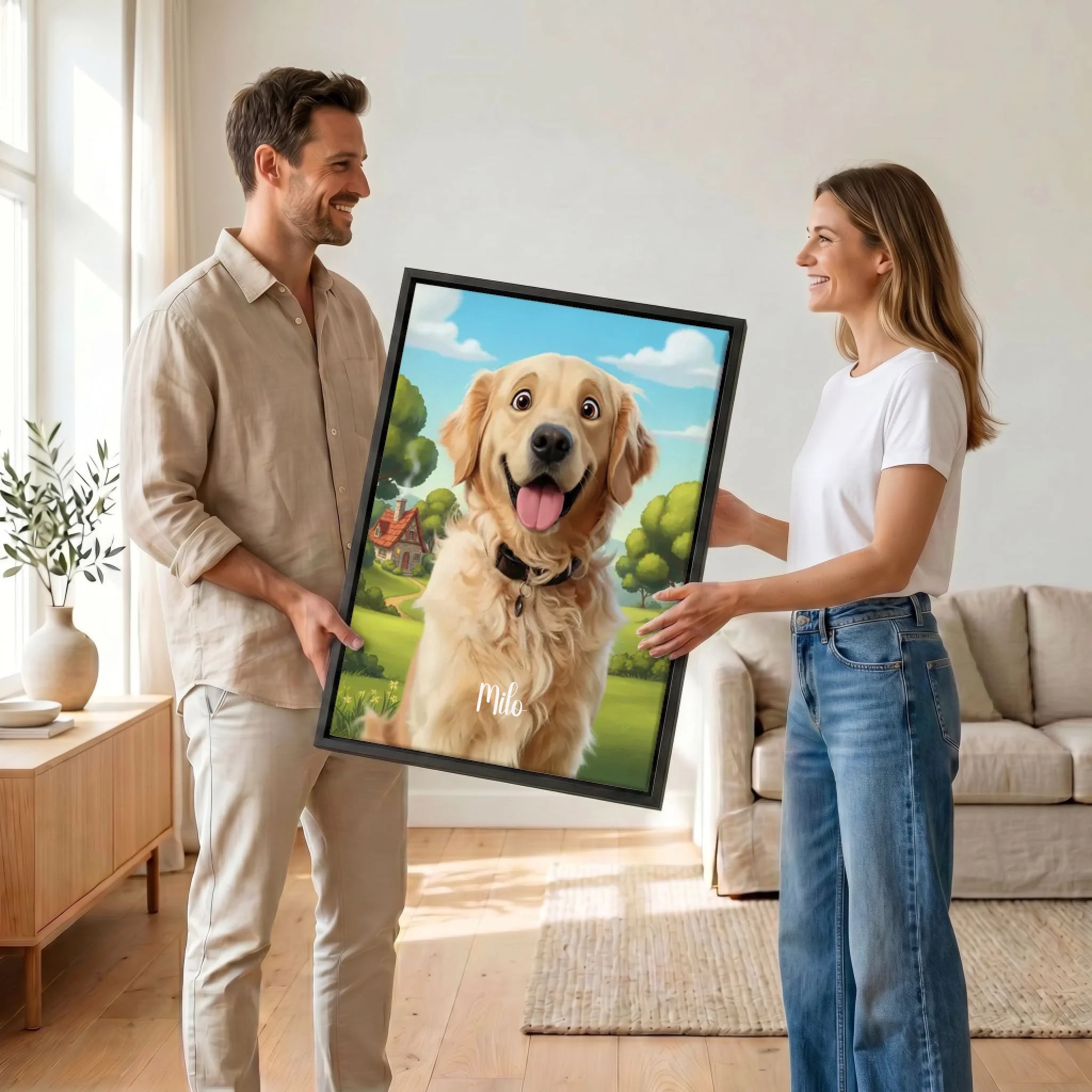 Paar mit Leinwand 34 canvas black