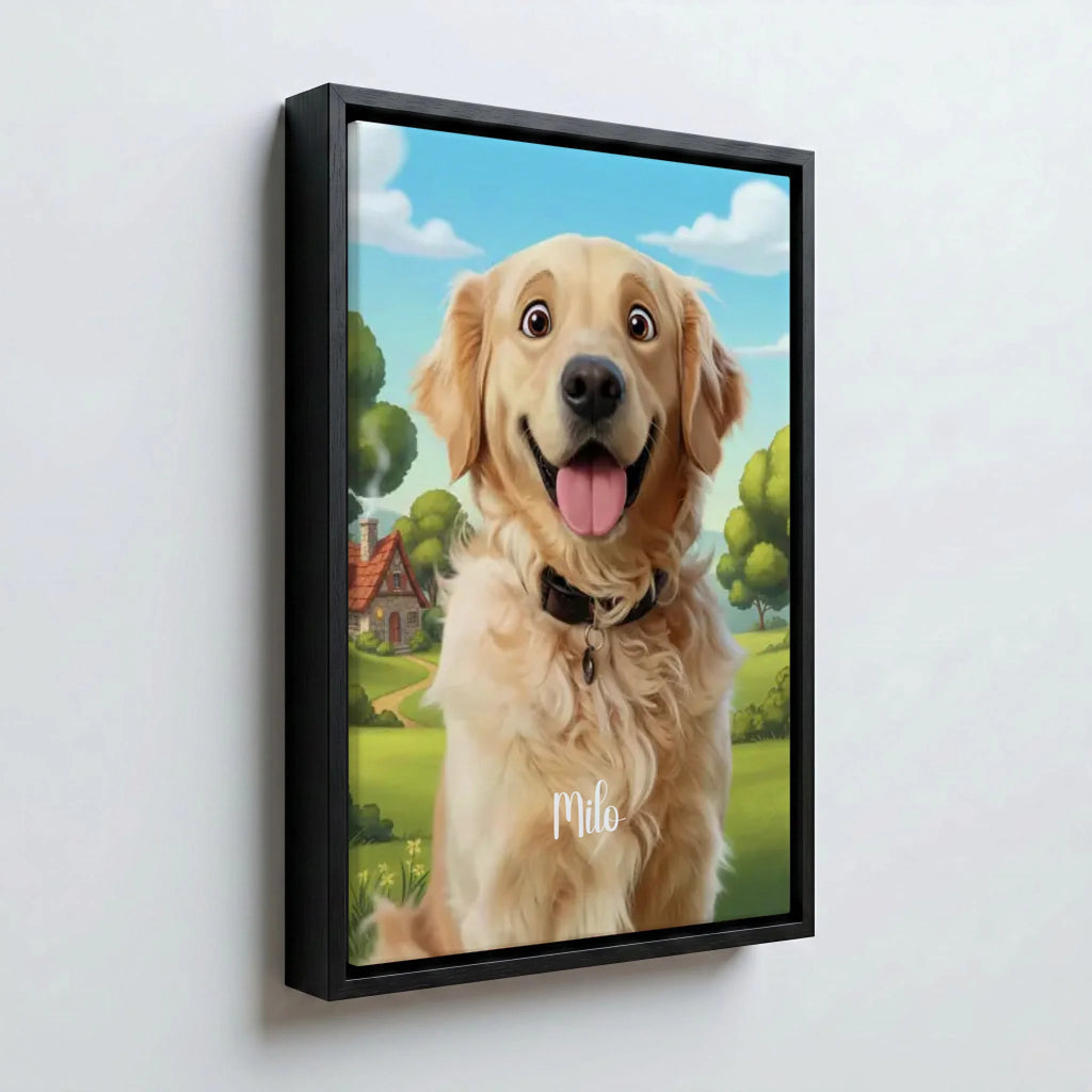Perspektive Wand 23 black frame canvas