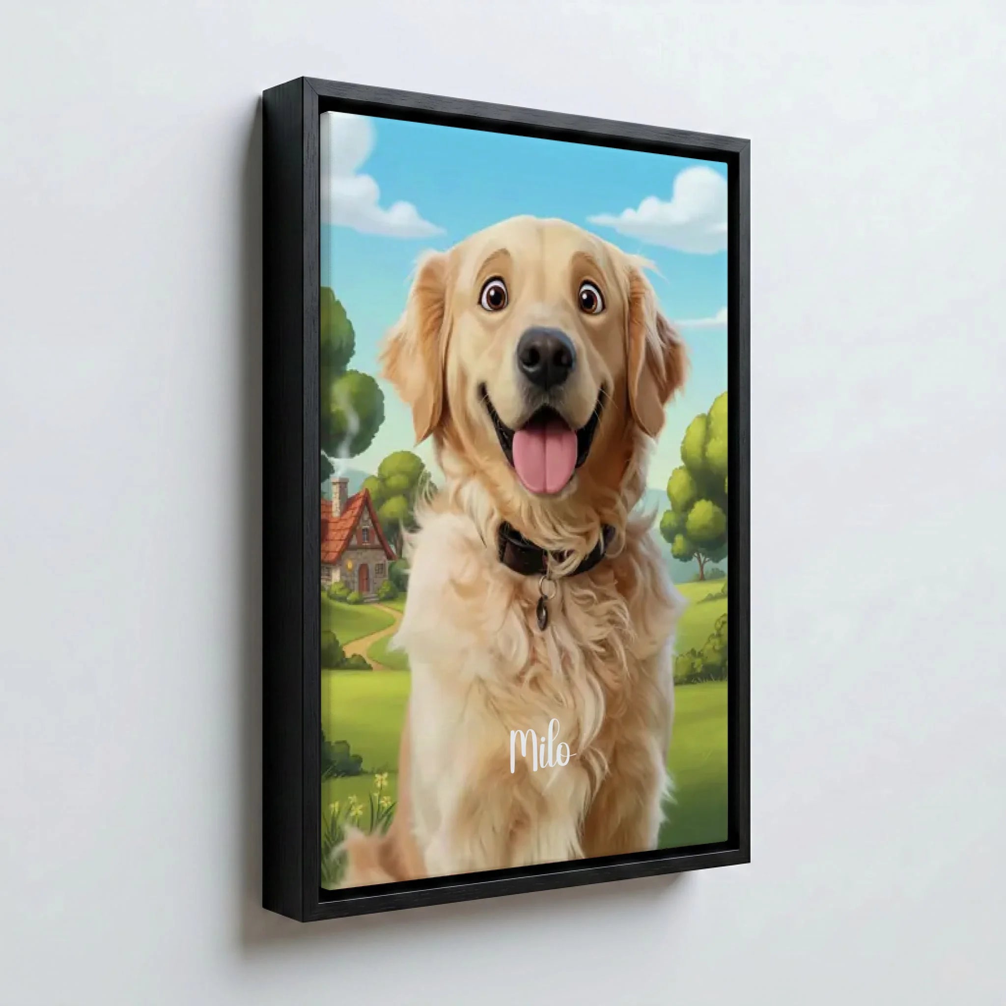 Perspektive Wand 23 black frame canvas