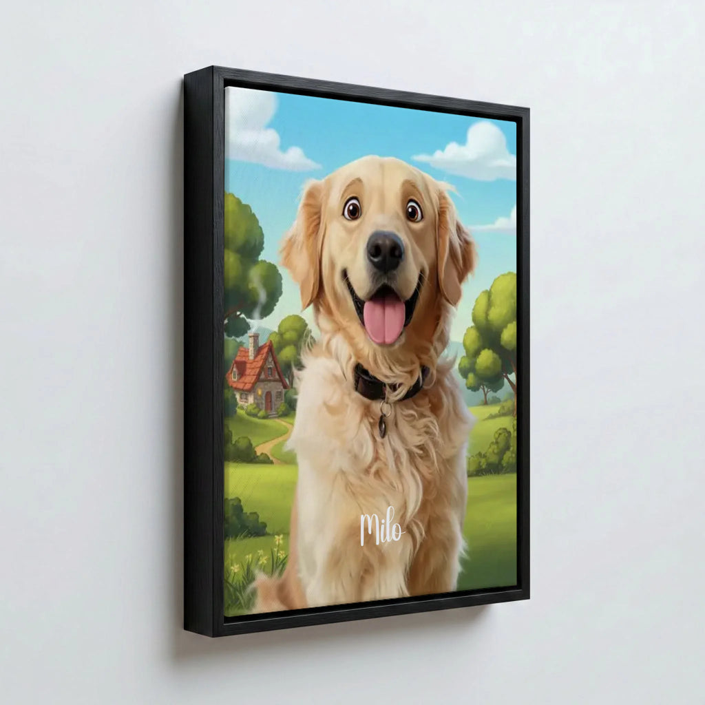 Perspektive Wand 34 black frame canvas