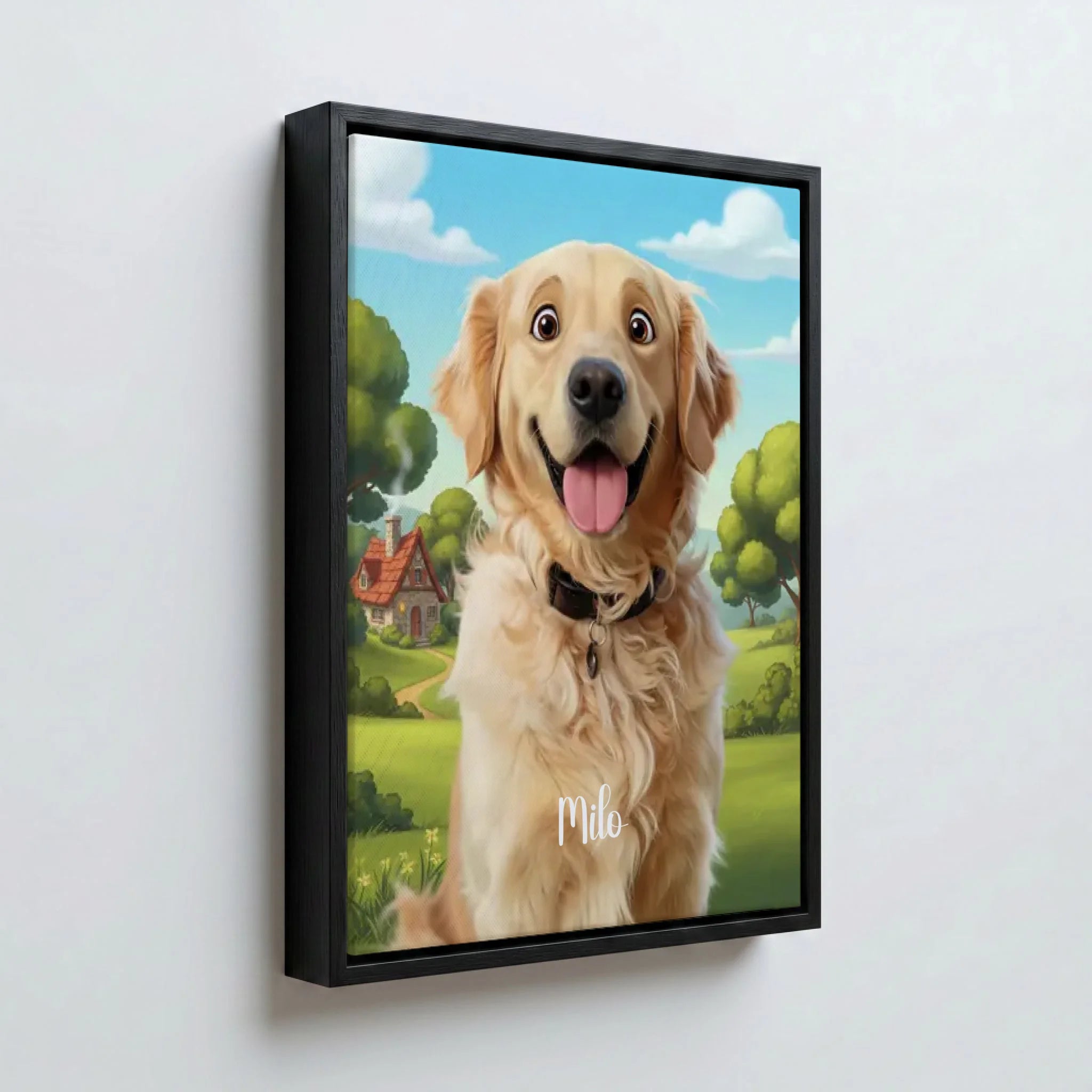 Perspektive Wand 34 black frame canvas