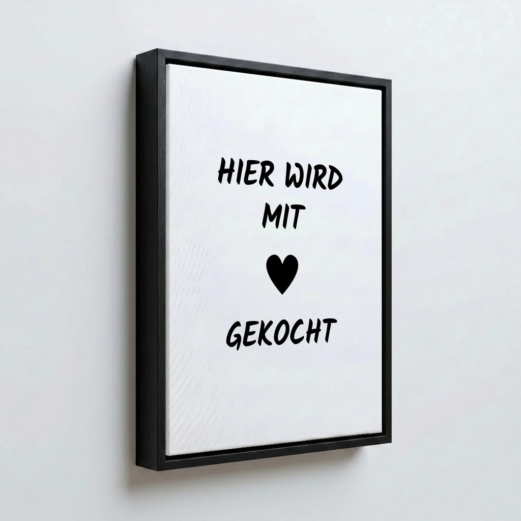Perspektive Wand 34 black frame canvas