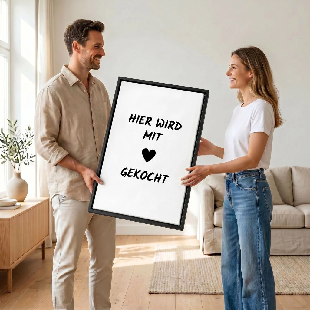 Paar mit Leinwand 23 canvas black