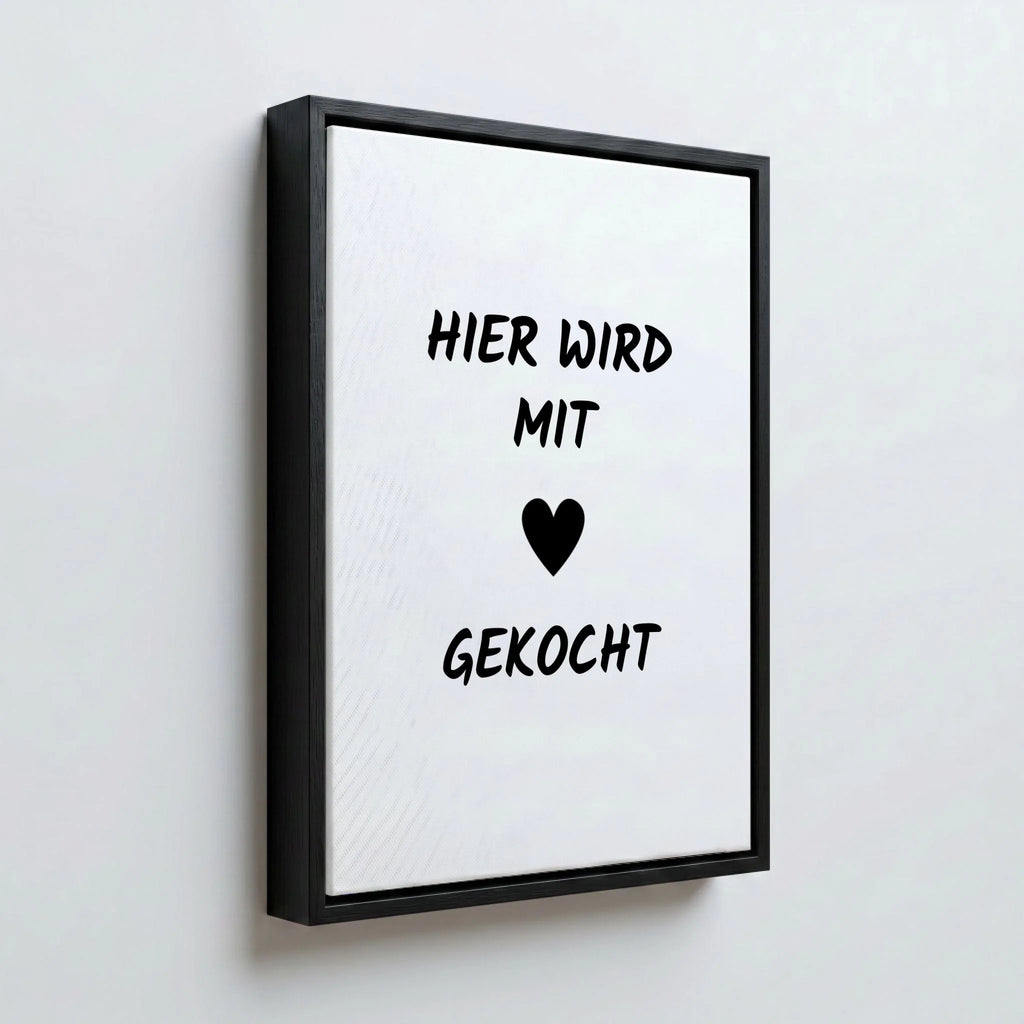 Perspektive Wand 34 black frame canvas