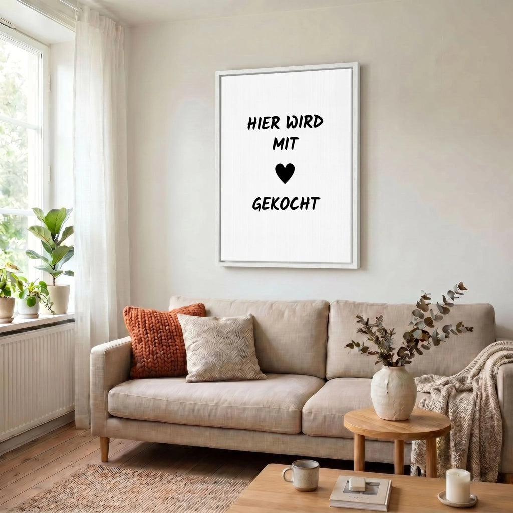 Leinwand Wohnzimmer 34 weiss