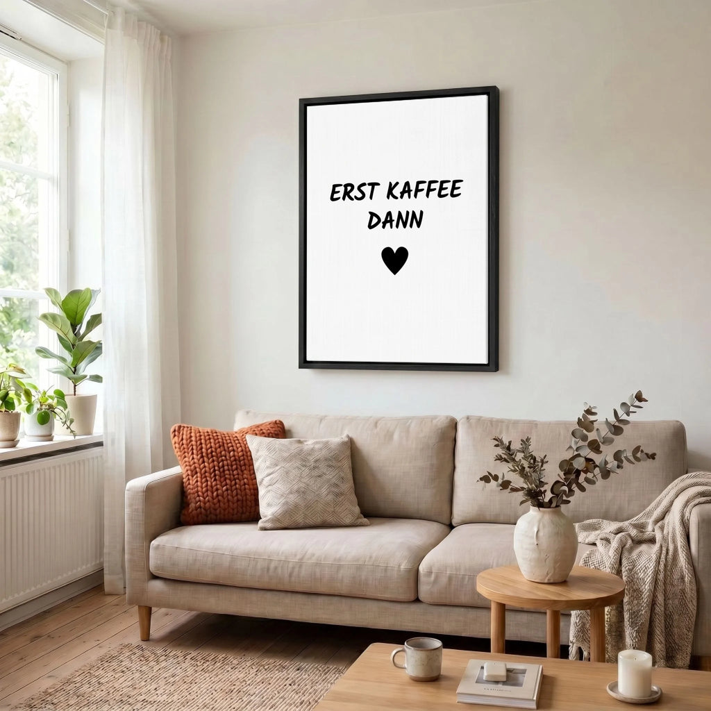 Leinwand Wohnzimmer 34 black