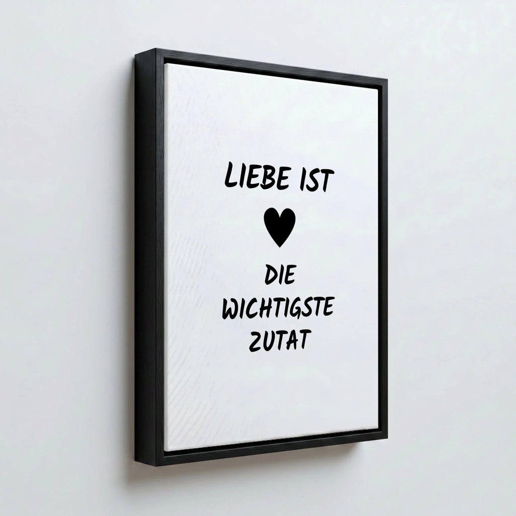 Perspektive Wand 34 black frame canvas