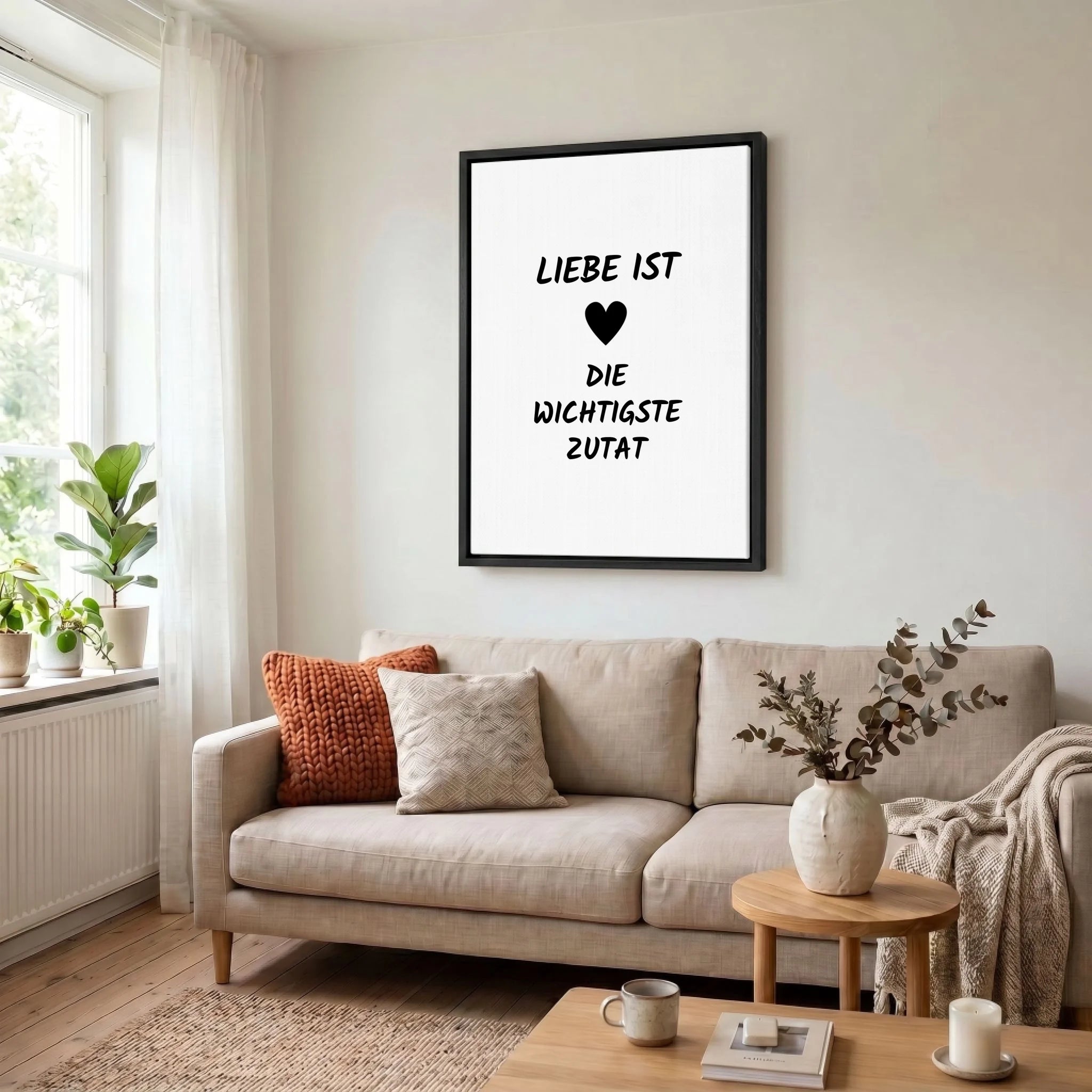 Leinwand Wohnzimmer 34 black