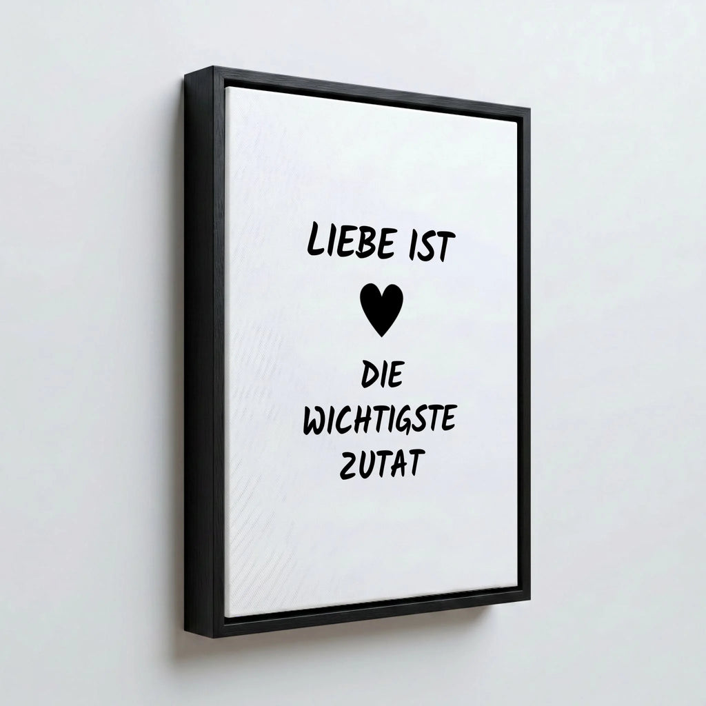 Perspektive Wand 34 black frame canvas