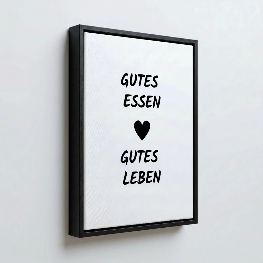 Perspektive Wand 34 black frame canvas