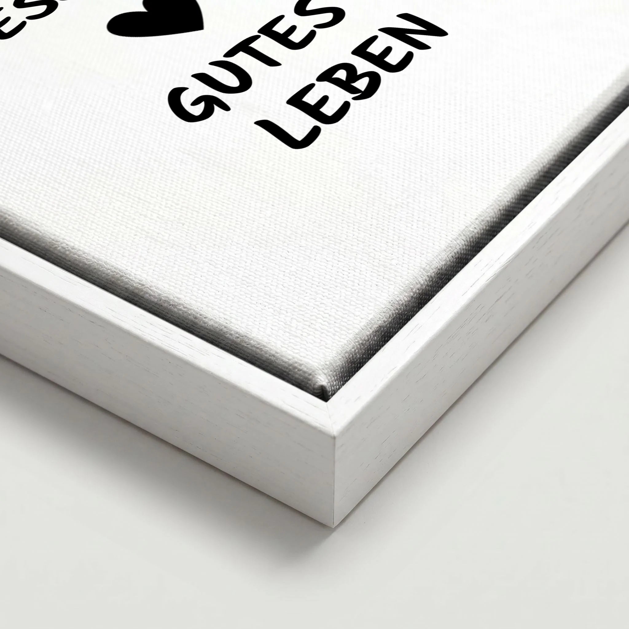 Leinwand Close Up framed weiss