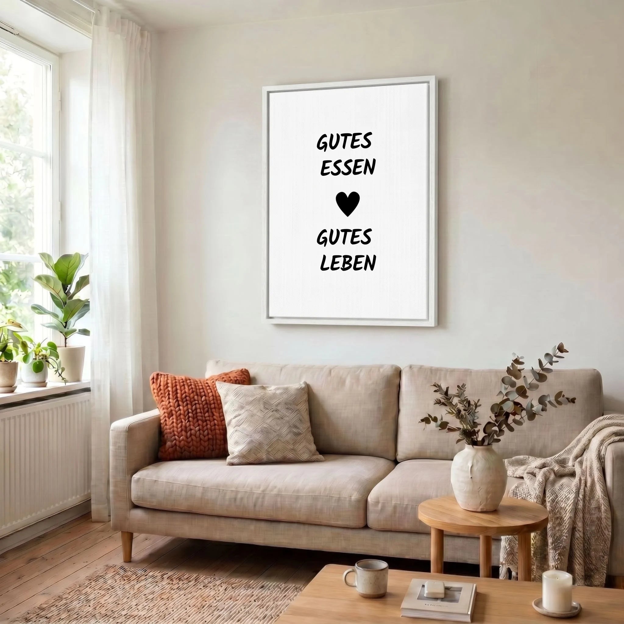 Leinwand Wohnzimmer 34 weiss