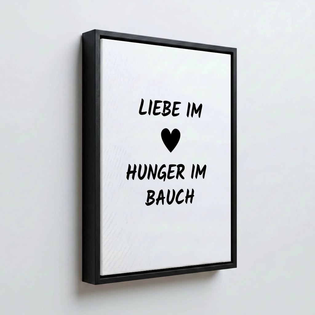 Perspektive Wand 34 black frame canvas