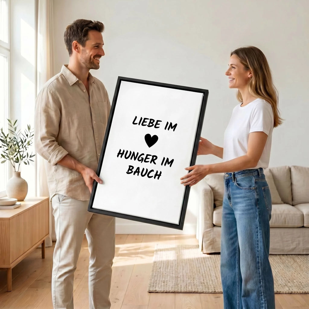 Paar mit Leinwand 23 canvas black