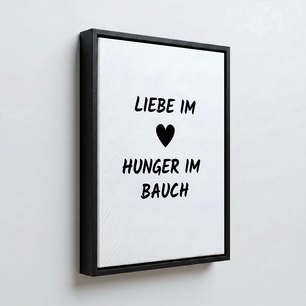 Perspektive Wand 34 black frame canvas