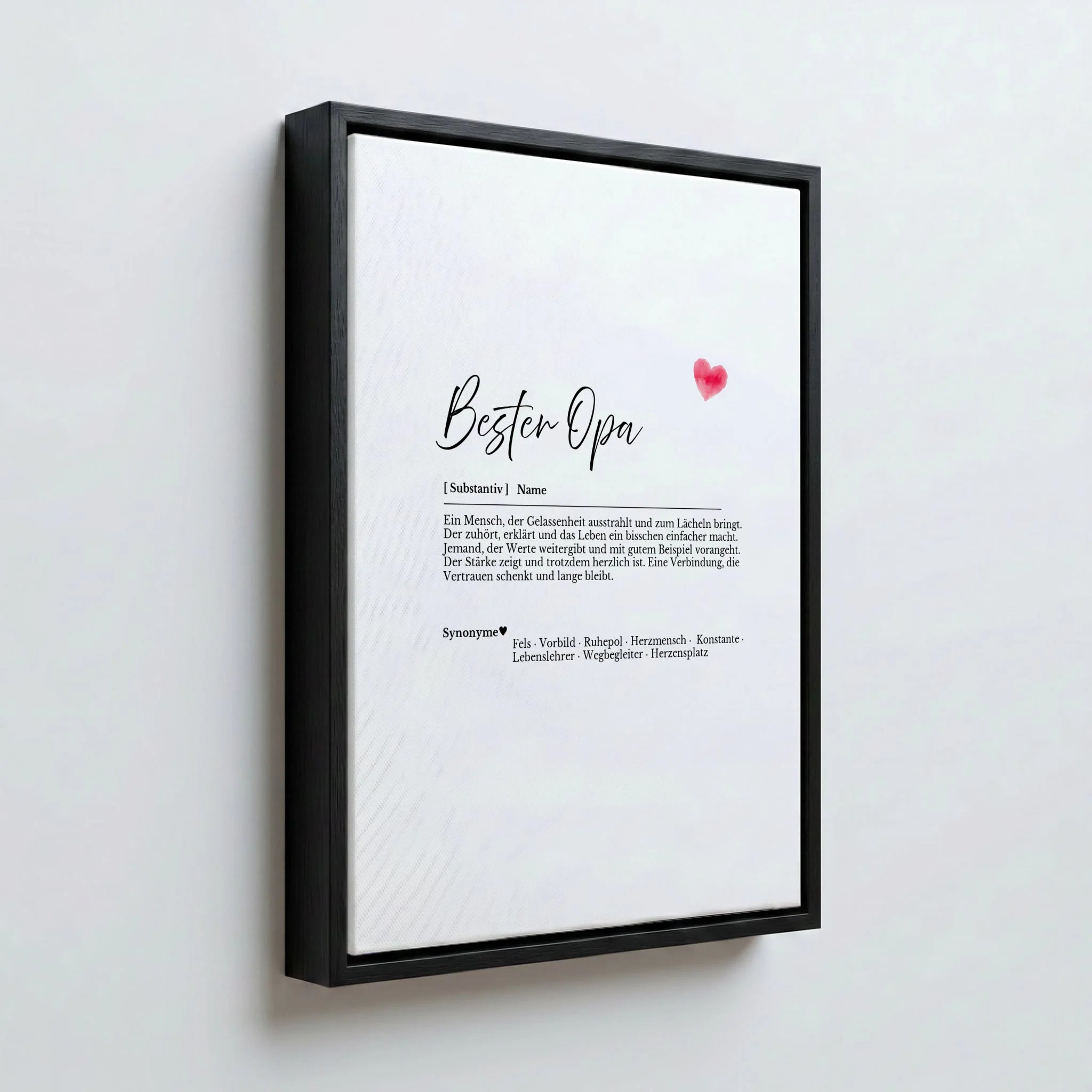 Perspektive Wand 34 black frame canvas