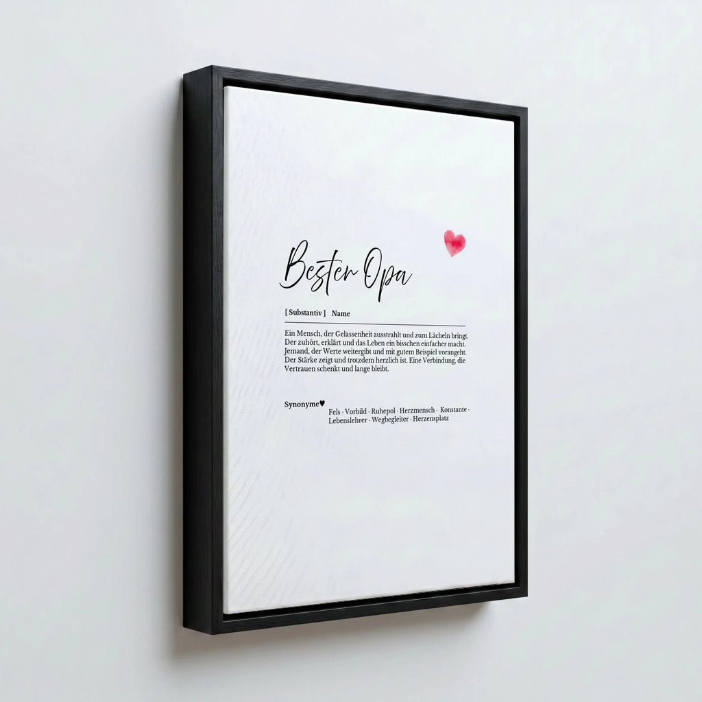 Perspektive Wand 34 black frame canvas