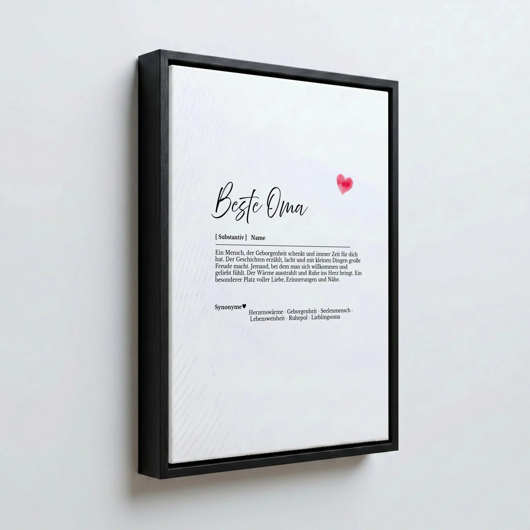 Perspektive Wand 34 black frame canvas