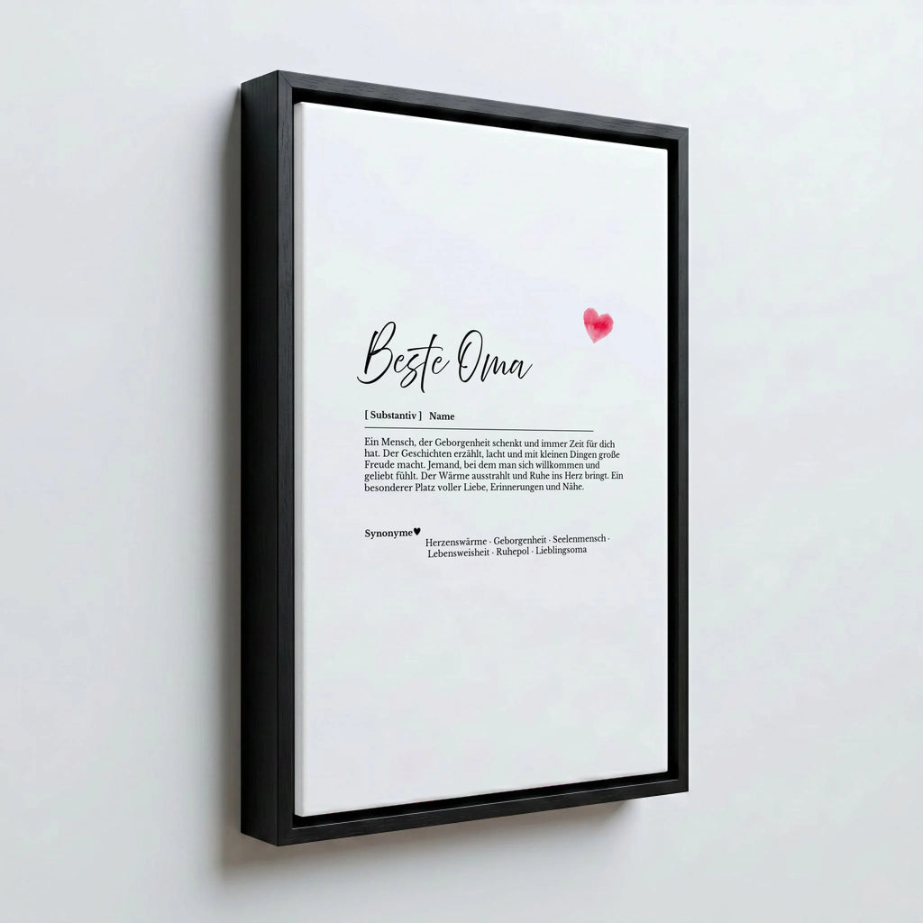Perspektive Wand 23 black frame canvas