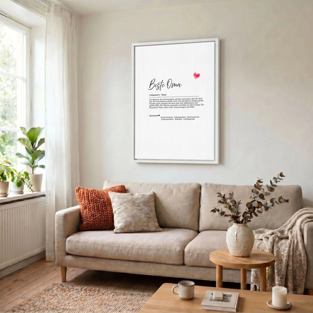 Leinwand Wohnzimmer 34 weiss