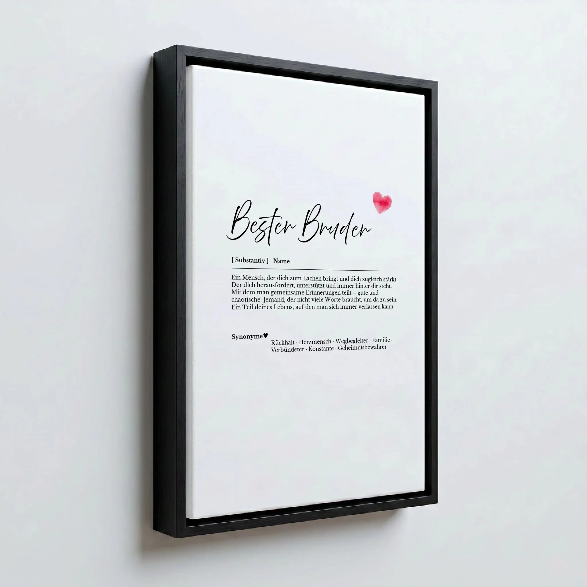 Perspektive Wand 23 black frame canvas