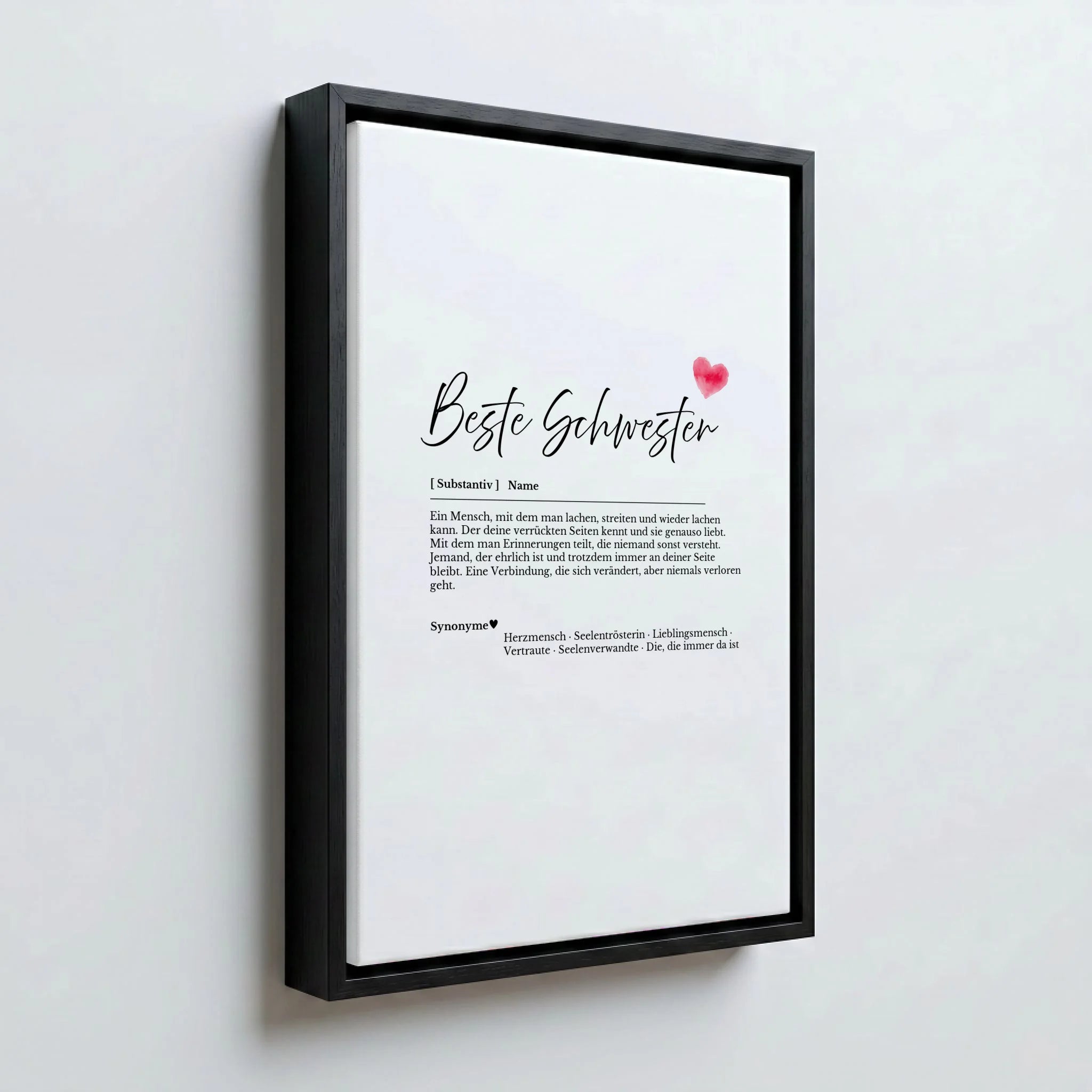 Perspektive Wand 23 black frame canvas