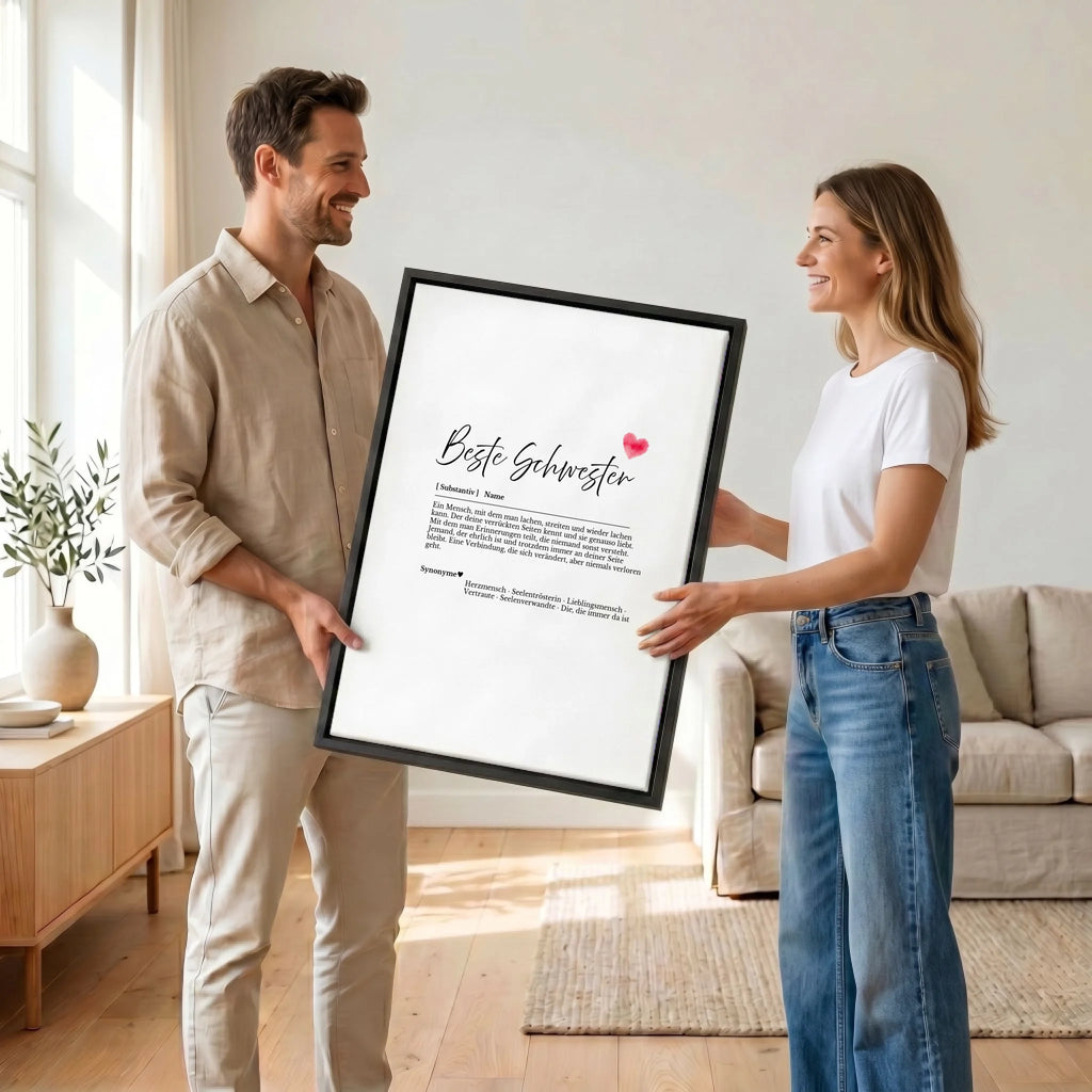 Paar mit Leinwand 34 canvas black
