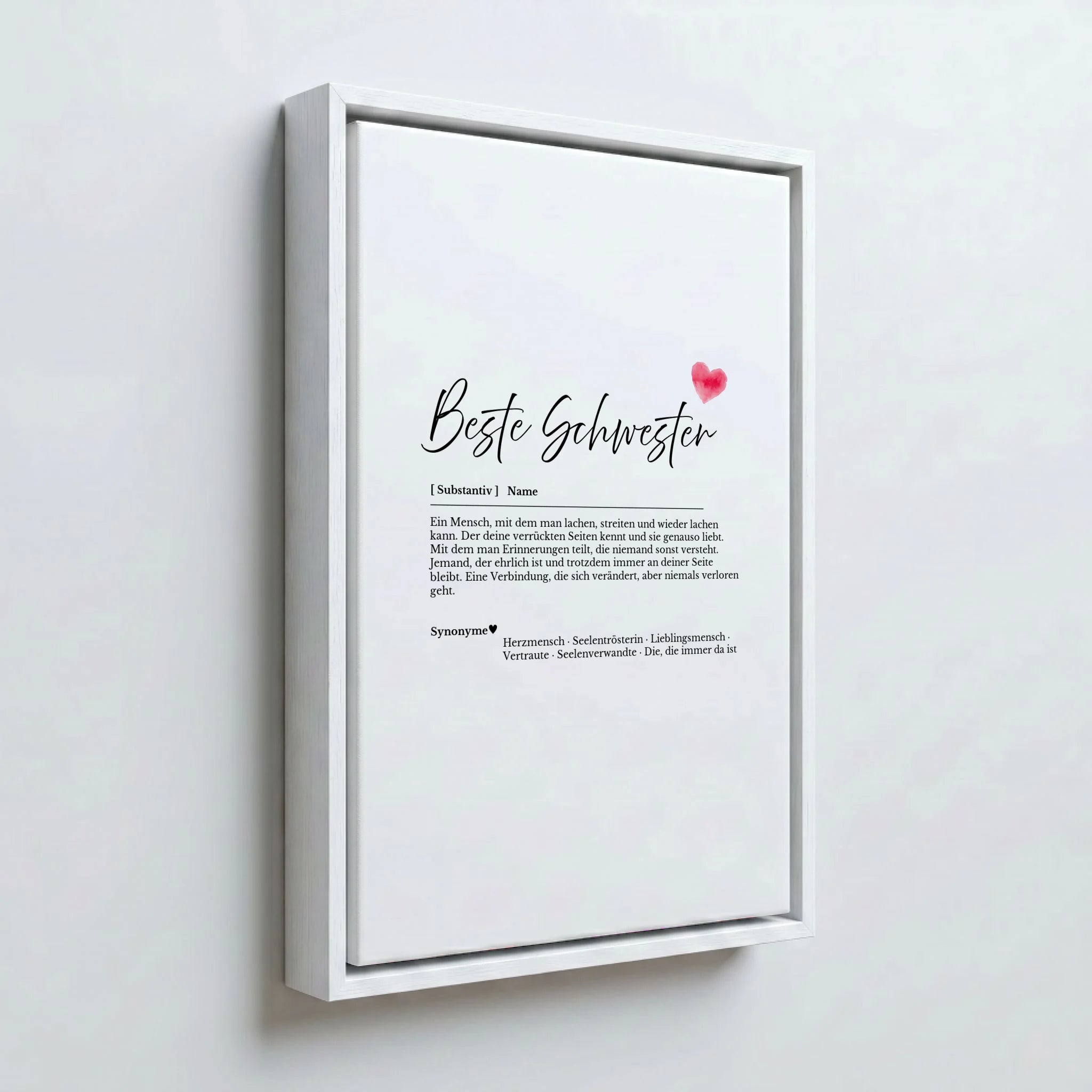 Perspektive Wand 23weiss frame canvas