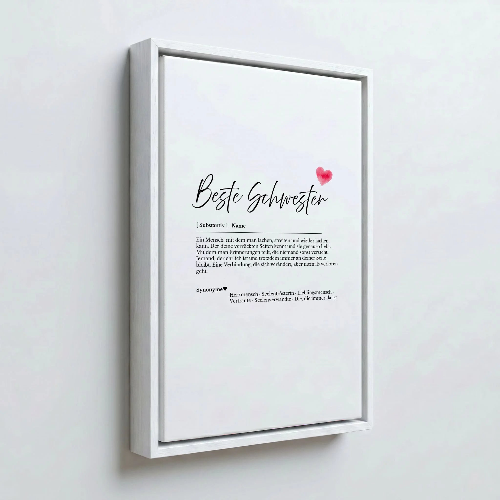 Perspektive Wand 23weiss frame canvas