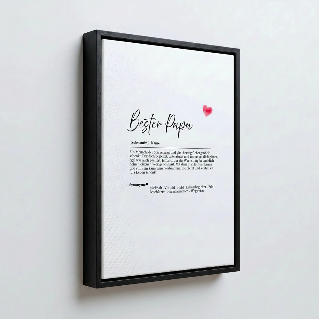 Perspektive Wand 34 black frame canvas