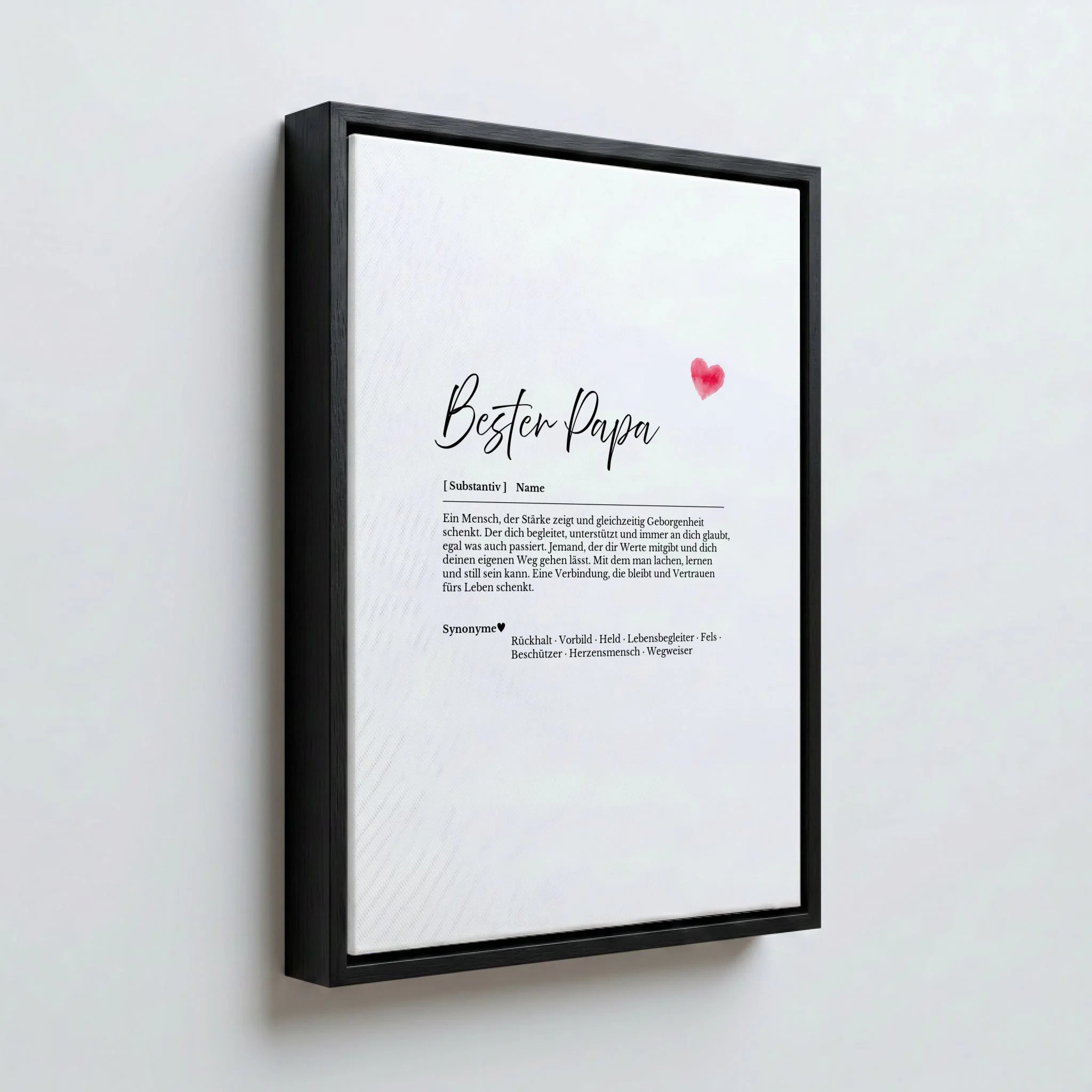 Perspektive Wand 34 black frame canvas