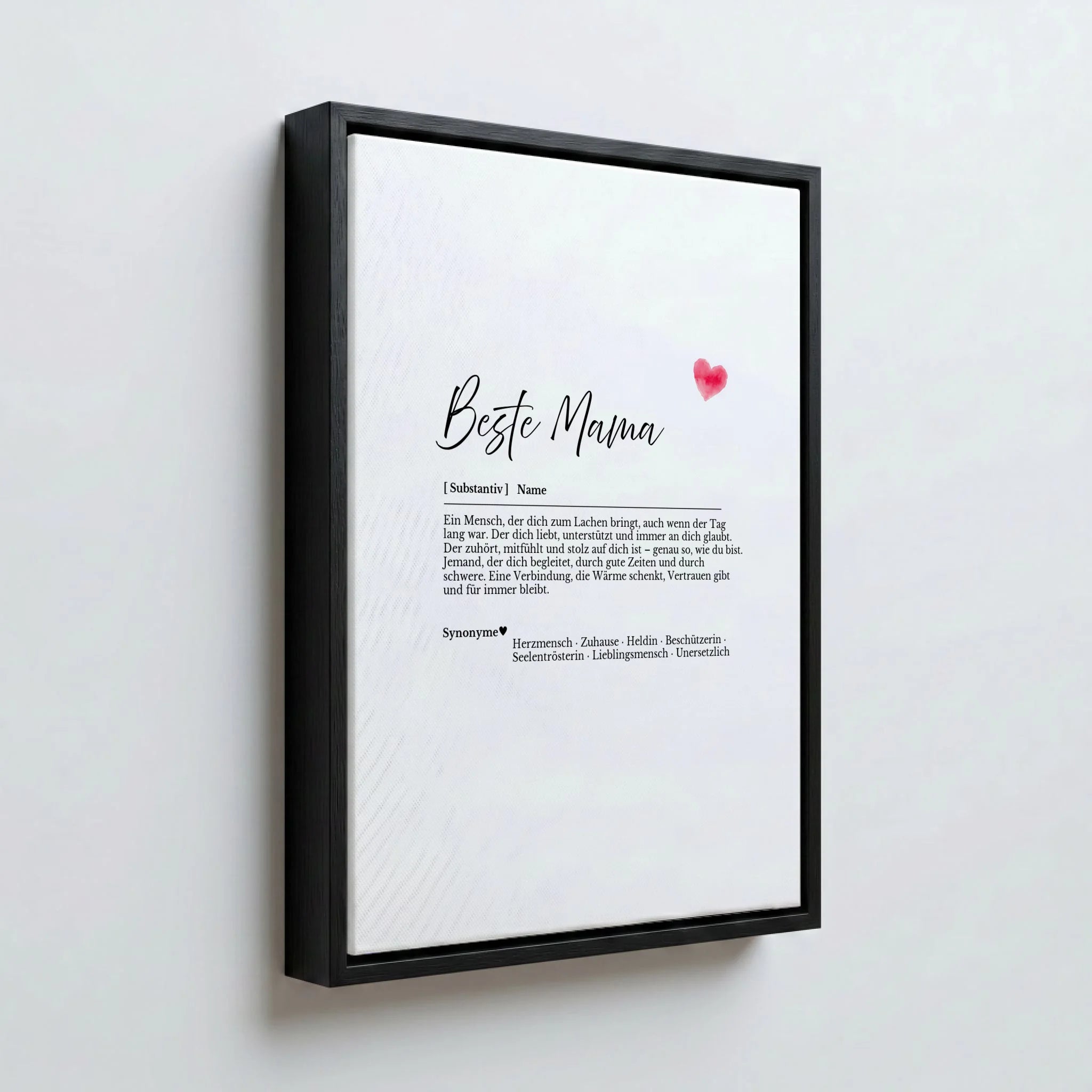 Perspektive Wand 34 black frame canvas