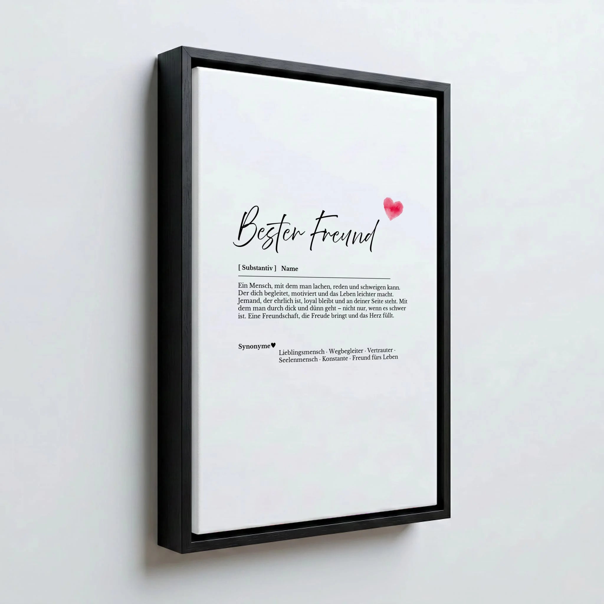 Perspektive Wand 23 black frame canvas
