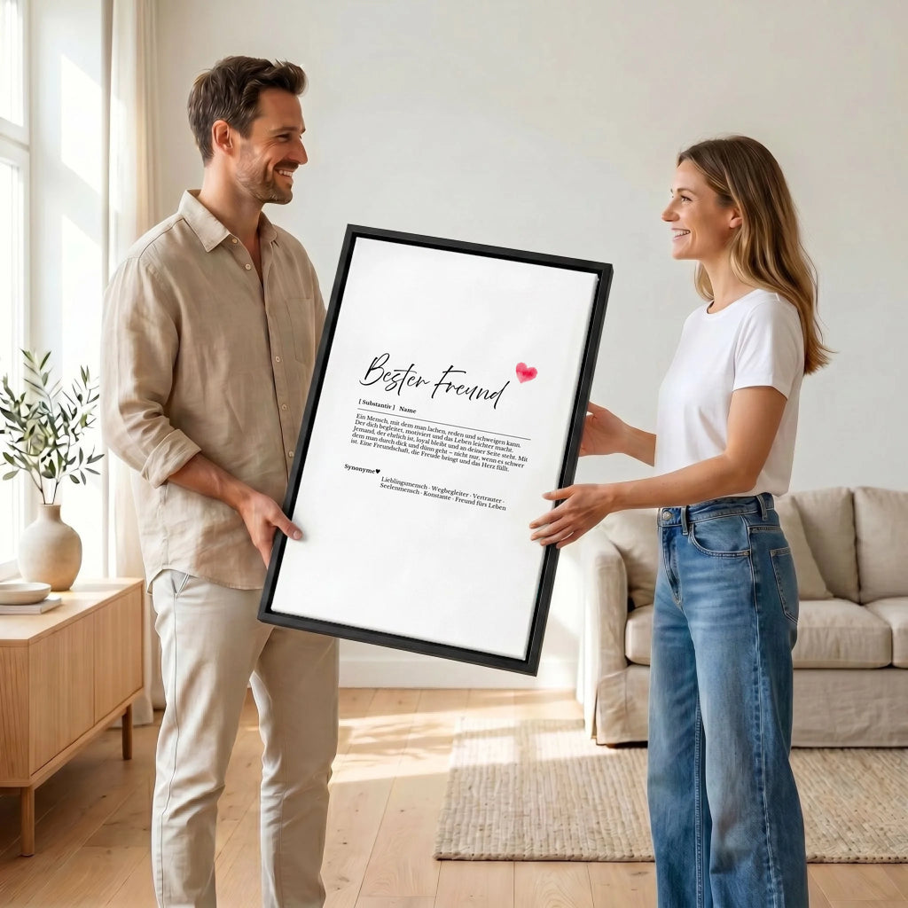 Paar mit Leinwand 23 canvas black