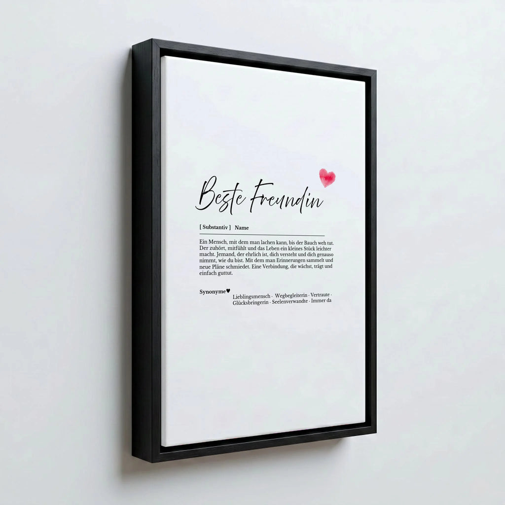 Perspektive Wand 23 black frame canvas