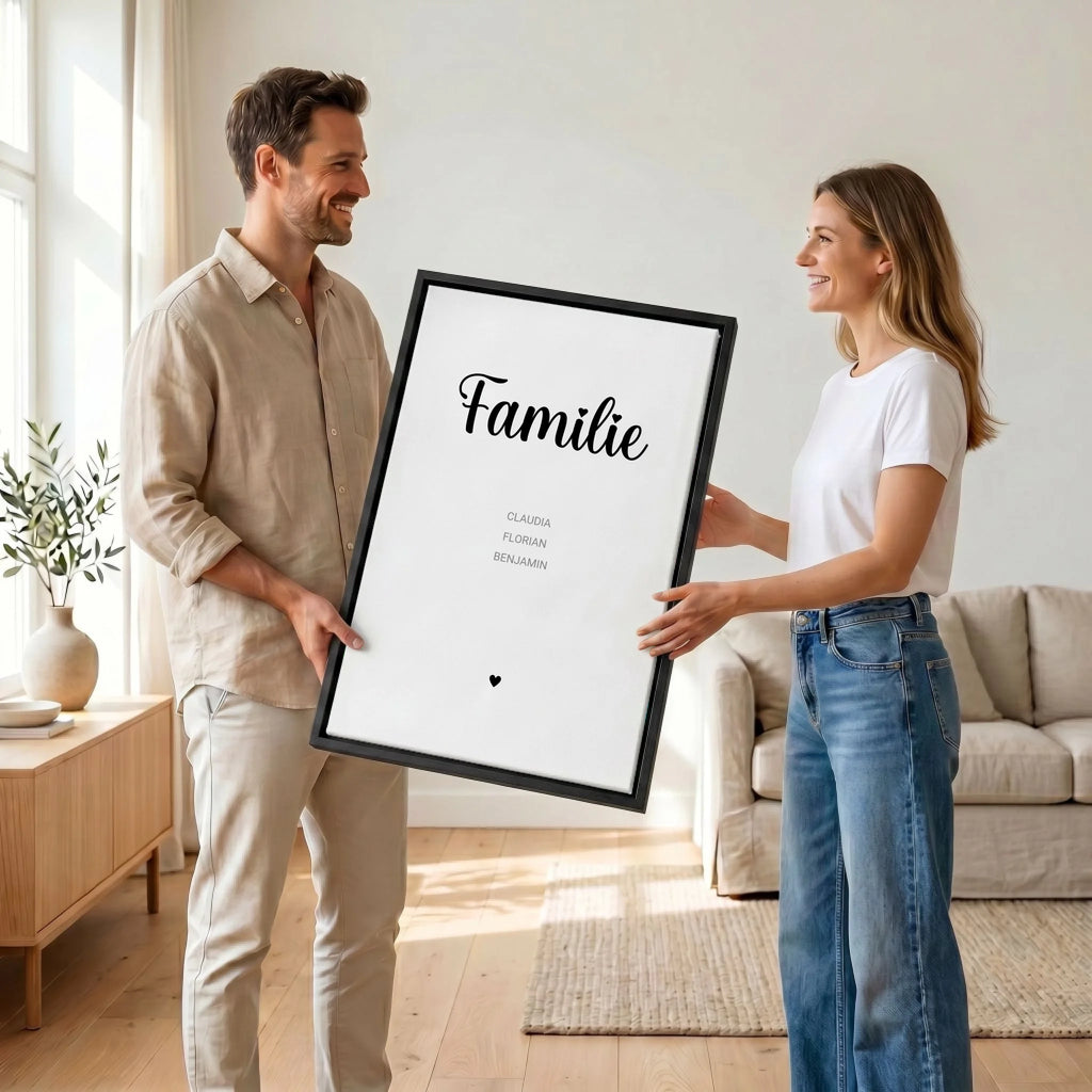 Paar mit Leinwand 23 canvas black