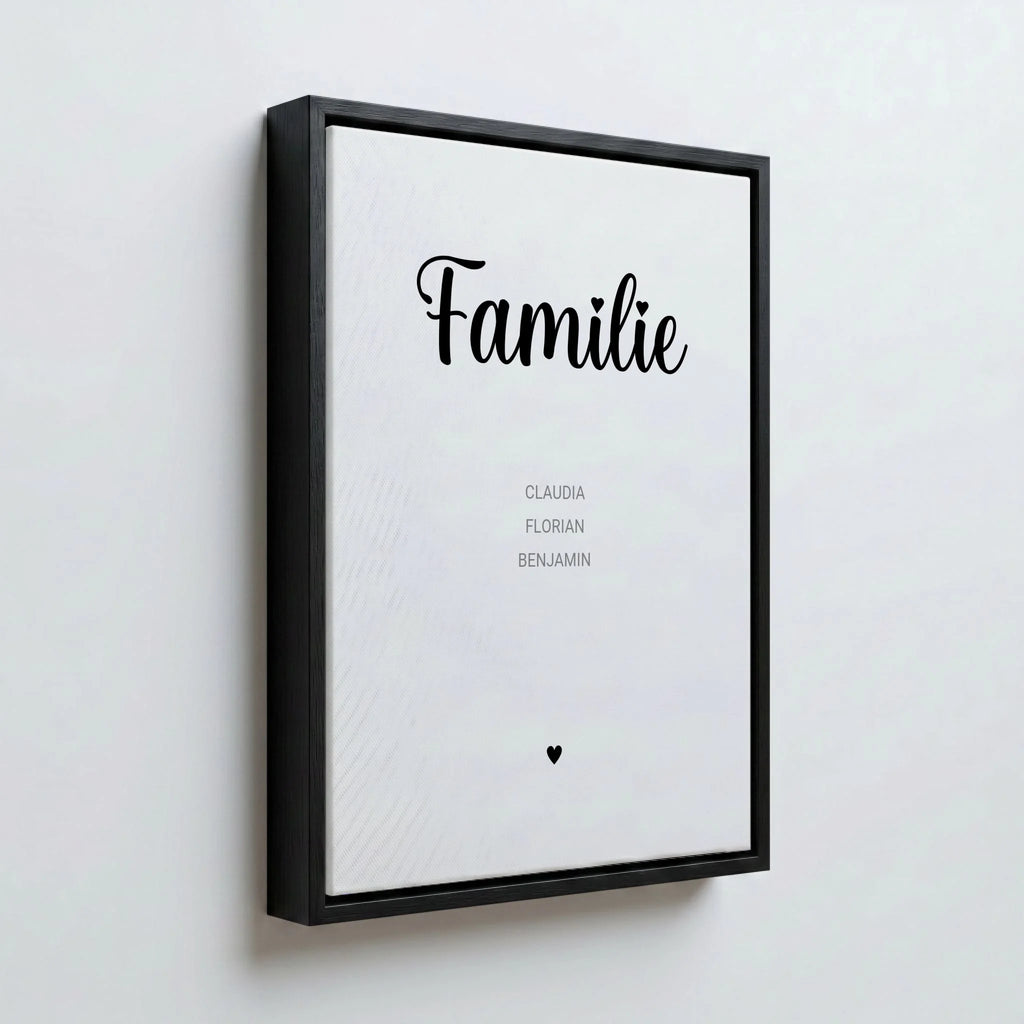 Perspektive Wand 34 black frame canvas