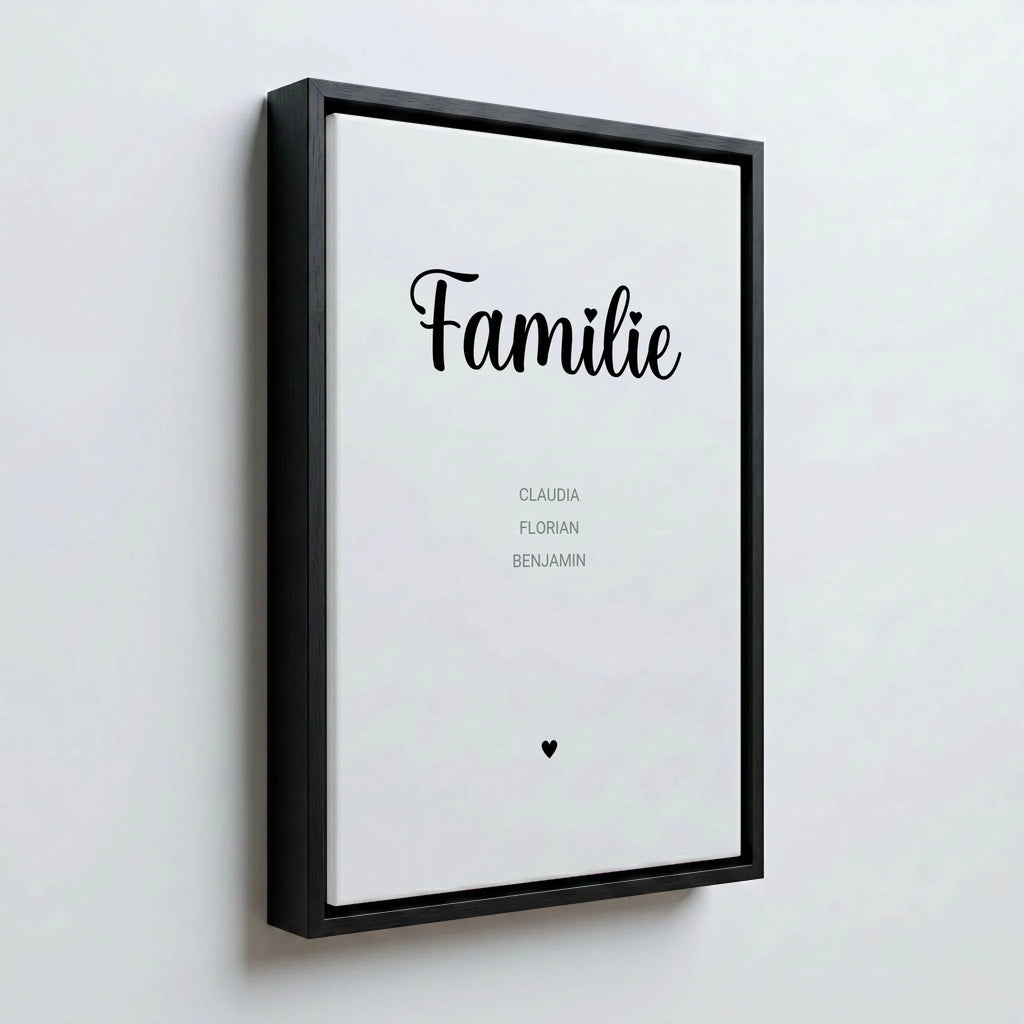 Perspektive Wand 23 black frame canvas