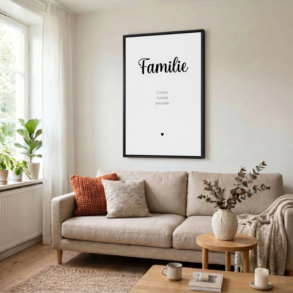 Leinwand Wohnzimmer 23 black