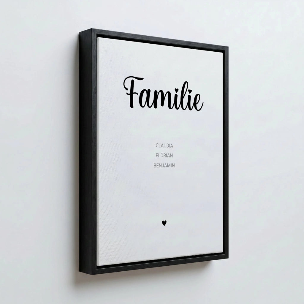 Perspektive Wand 34 black frame canvas