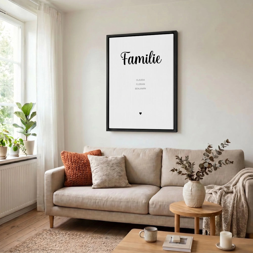 Leinwand Wohnzimmer 34 black
