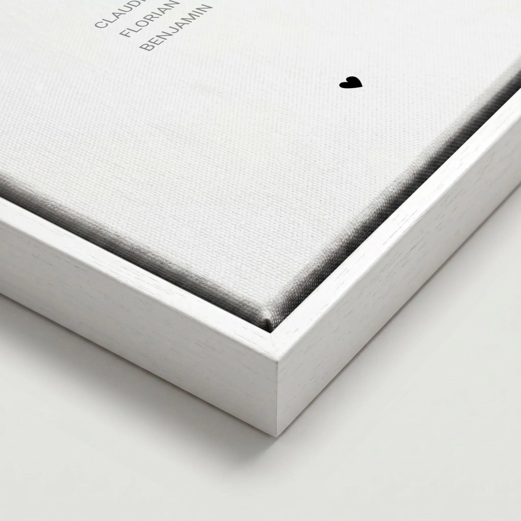 Leinwand Close Up framed weiss