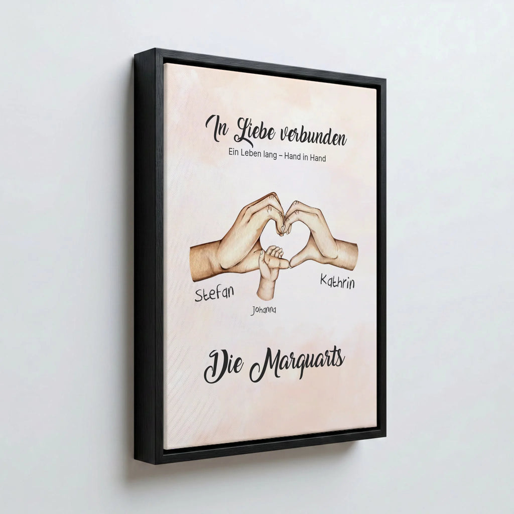 Perspektive Wand 34 black frame canvas