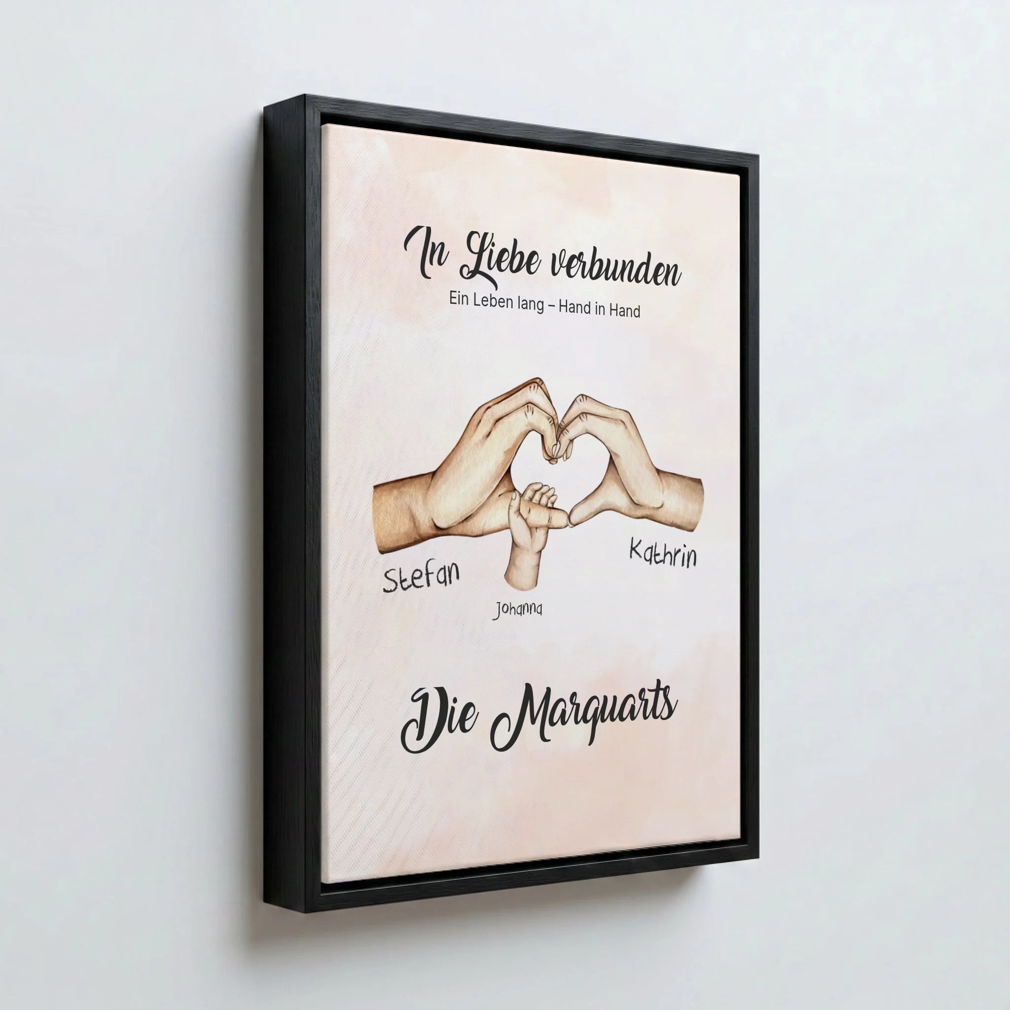 Perspektive Wand 34 black frame canvas