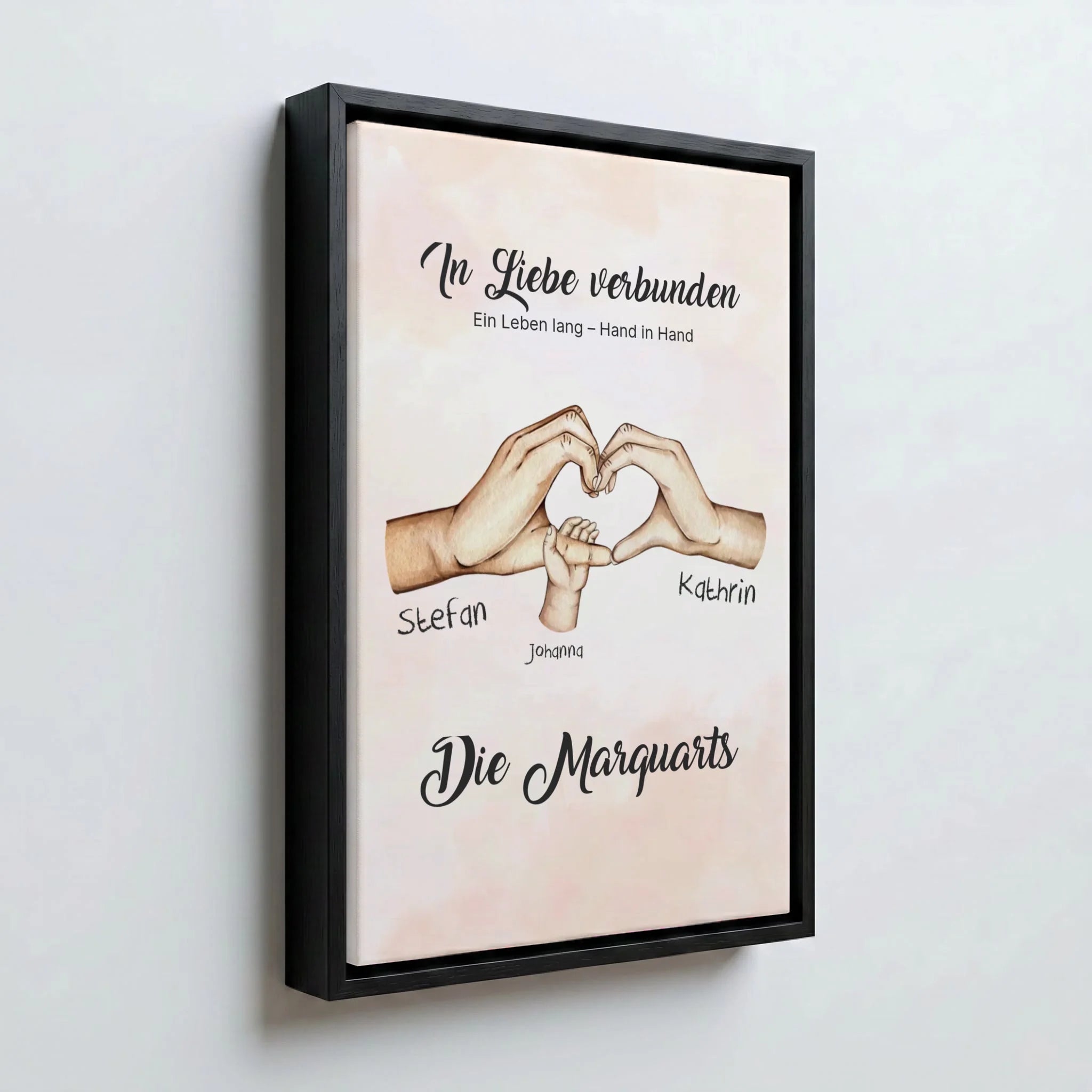 Perspektive Wand 23 black frame canvas
