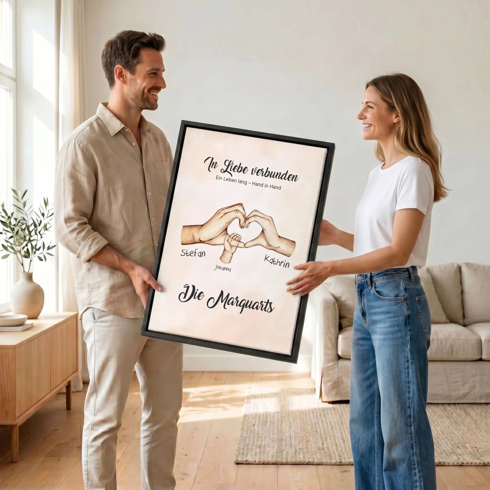 Paar mit Leinwand 34 canvas black